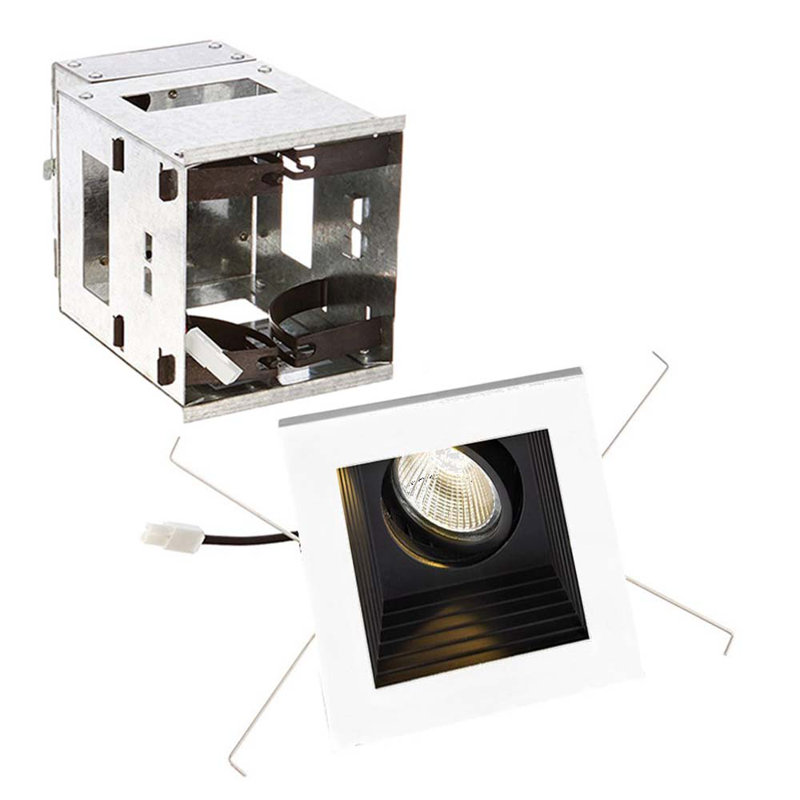 Recessed Lighting Kit, Black, 3000K, 25°