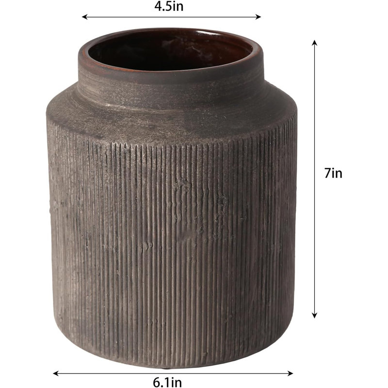 Rustic Ceramic Terracotta Vase 