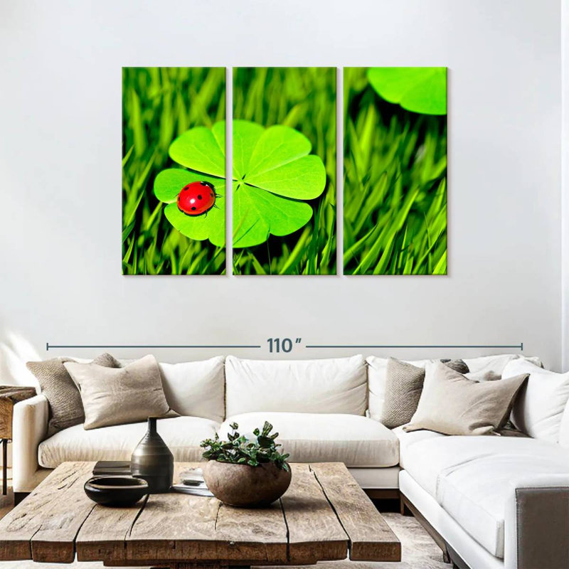Harnek Four Leaf Clover Ladybug, 48" H x 74" W