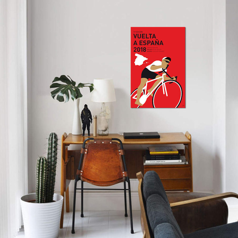 « vuelta a espana », reproduction d’impression sur toile chungkong minimal affiche, H 18 po x l 12 po x P 1,5 po