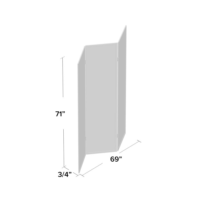 Evaline 70.5'' H Solid Wood Folding Room Divider, 4 Panel