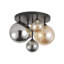 Bertina 5-Light Modern Globe Glass Shade Dimmable Semi Flush Mount Light
