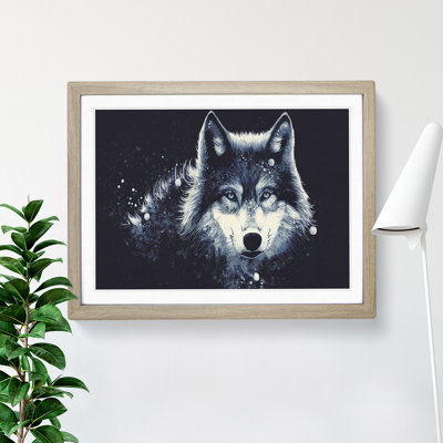XH1022-10278X Wolf Splatter - Single Picture Frame Print