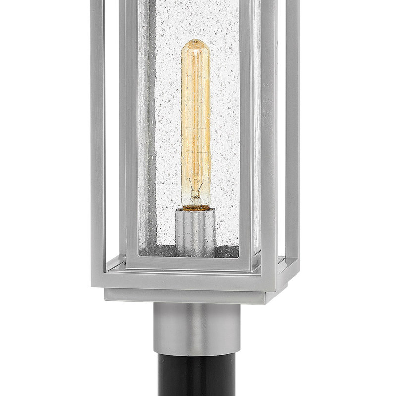 Tête de lanterne 1 lumière H 17 po Republic, Nickel satiné