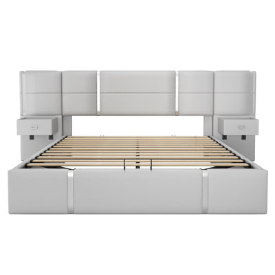 Carboni Upholstered Lift Up Storage Bed