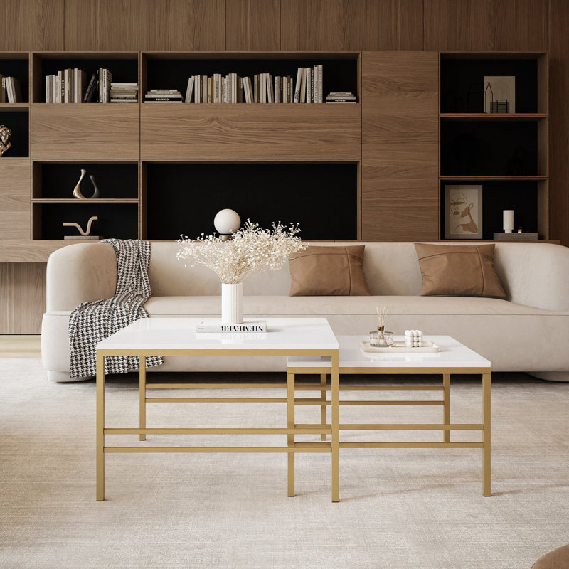 FORMA 2-in-1 Coffee Table Set, Gold