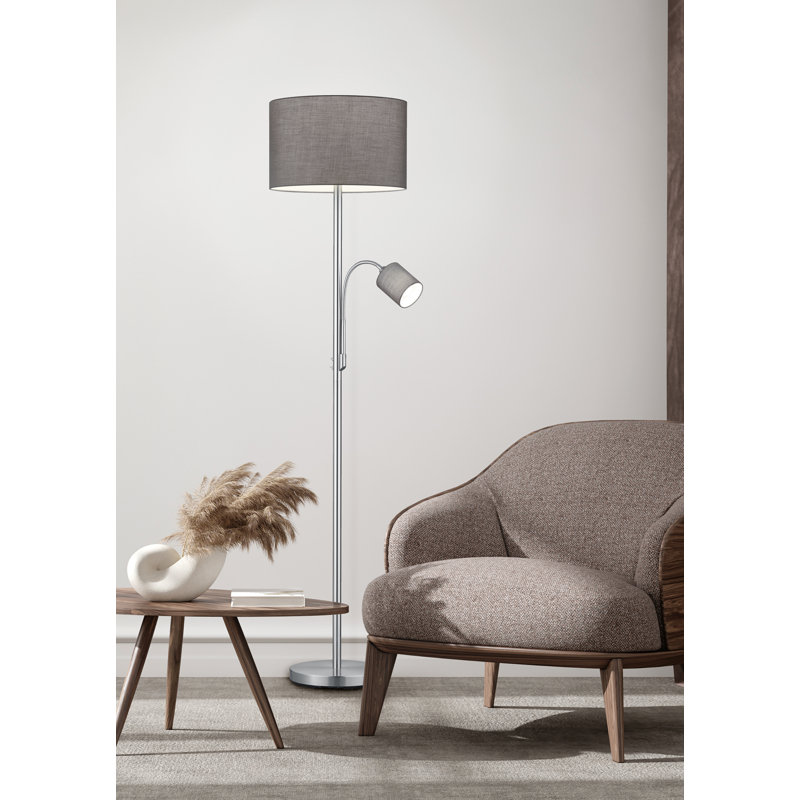 Rister 170cm Traditional Floor Lamp, Grey