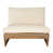 Beige Cushion/Rustic Brown Frame