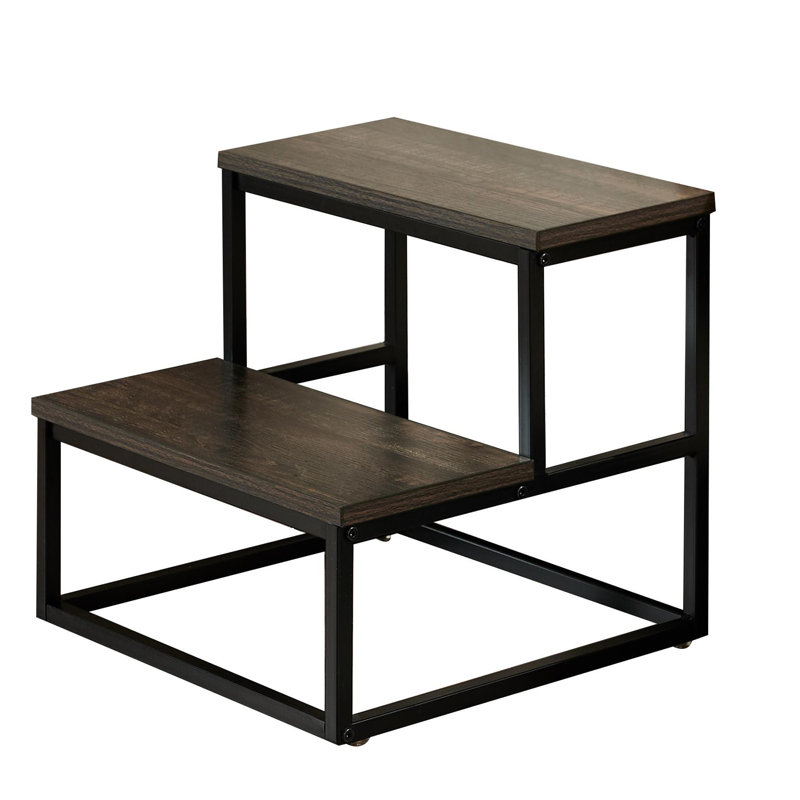 Tabouret industriel à deux marches Axel, Noir