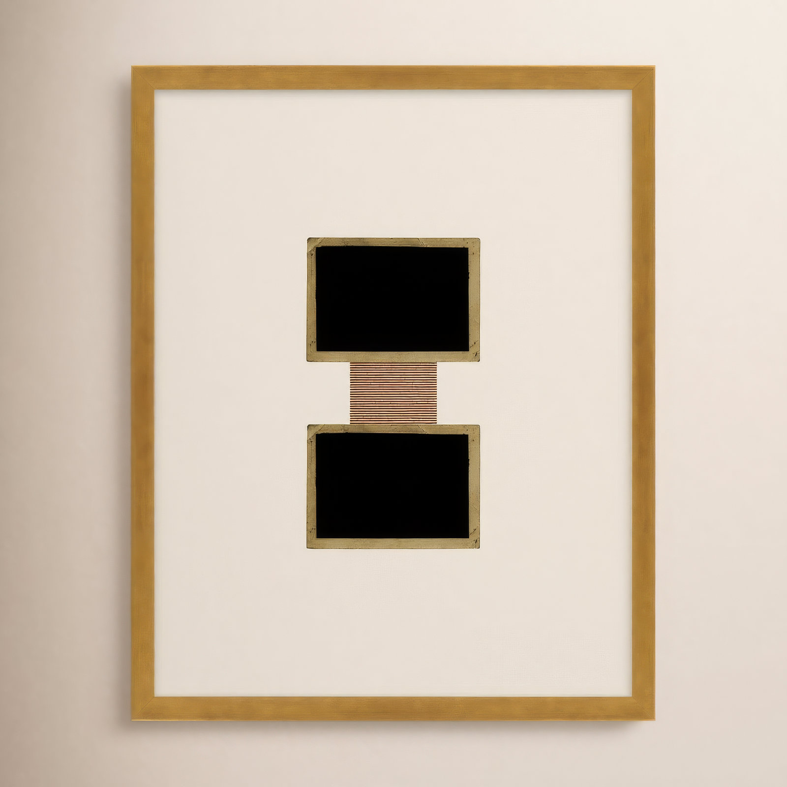 Cassara "Column 1" Print by Eleni Psyllaki, 20" H x 16" W  x 1.25" D, Gold Framed