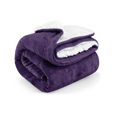 Formaran Sherpa Fleece Fur Thick Reversible Blanket Throw