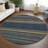 Machine Washable Indoor/Outdoor Lockway ACN2427 Stripes Rug-1453856434