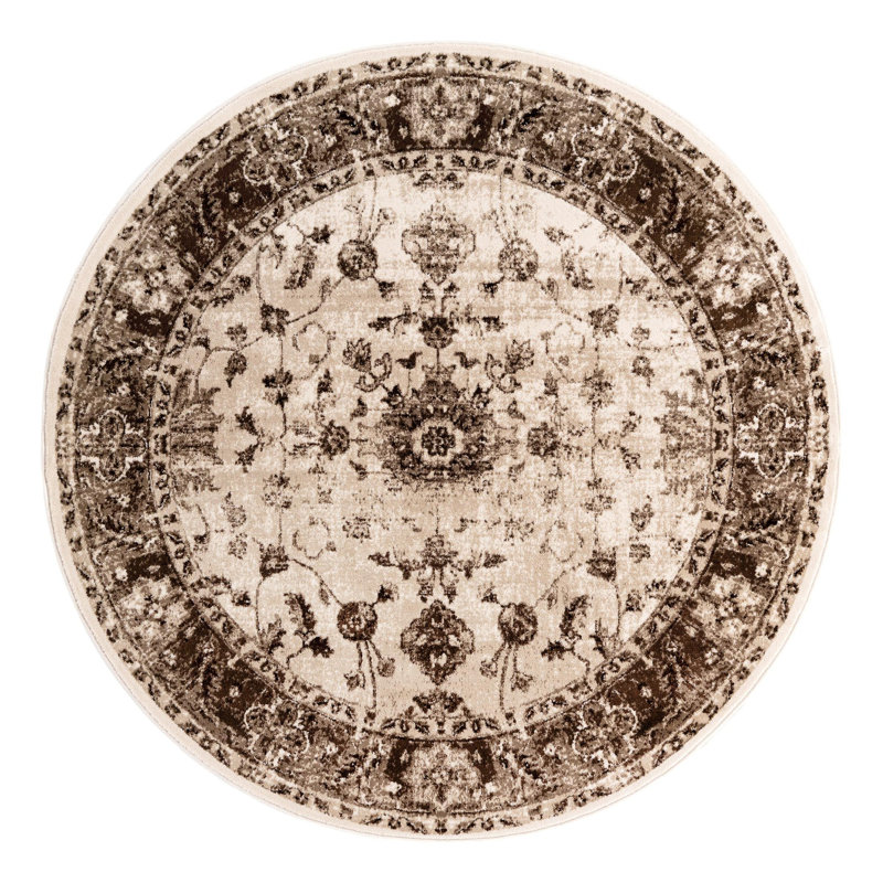 Tapis crème Anah, Rond 6 pi