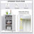 White Bathroom Cabinet Triangle Corner Storage Cabinet with Adjustable Shelf Modern Style MDF Board