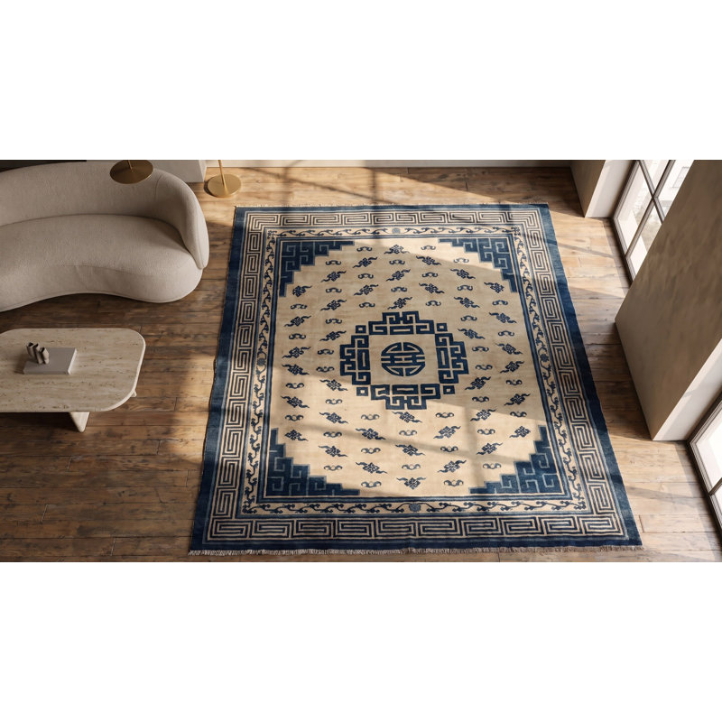 Antique Chinese - Mongolian Chinese Knotted Rug