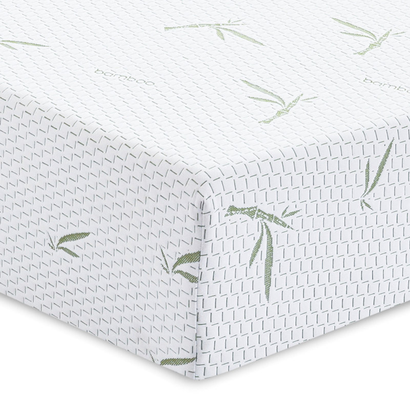10-Inch Dual Layer Memory Foam Mattress With Bamboo Infused Cover - Twin, 10", Twin