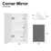 Stamo 40mm W 60mm H Medicine Cabinet Mirror 3 Fixed