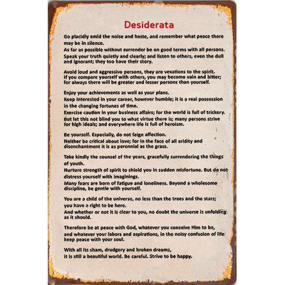 Desderata - No Frame Print