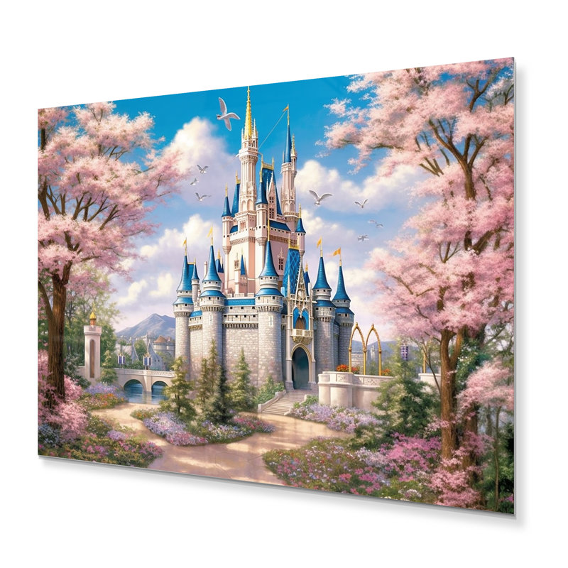 Florida Enchantment of Castles - Décoration murale en métal Floride, H 24 po x l 32 po