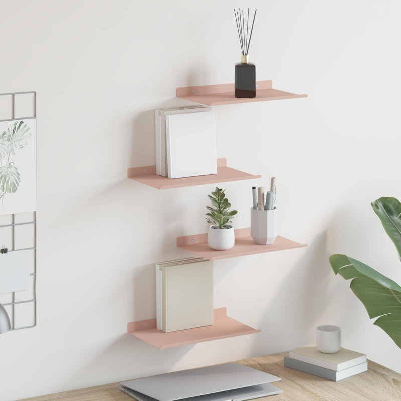 Steel Floating Shelf, Pink