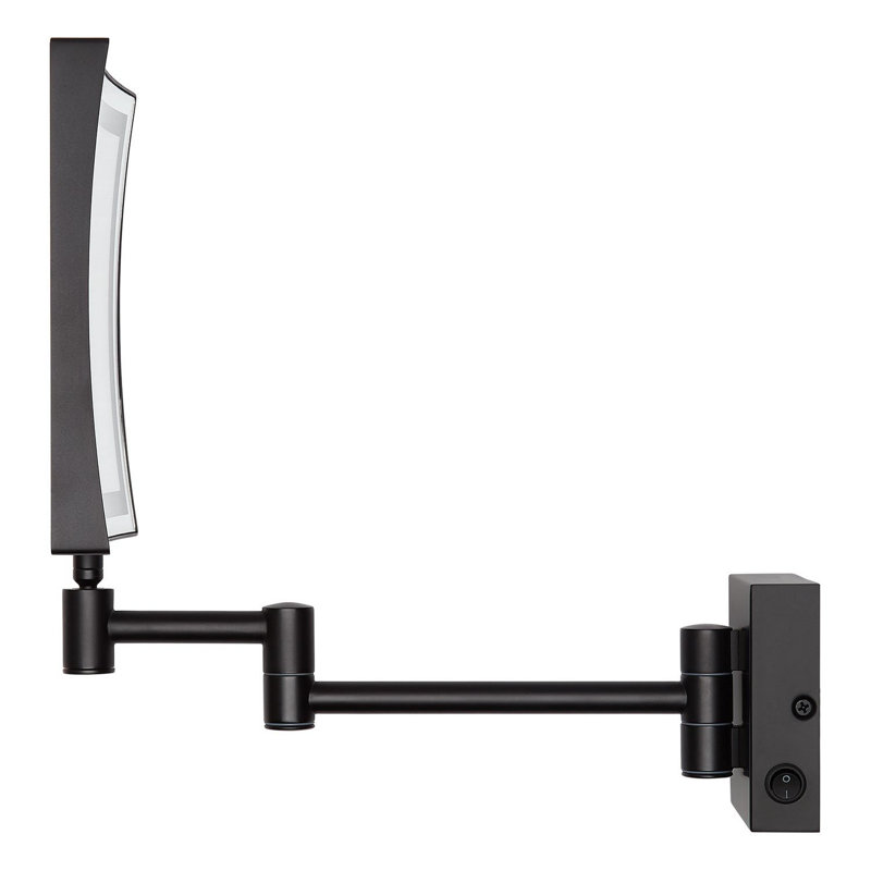 Norabel 12-3/4" x 9-1/2" Framed Make Up Mirror, Satin Black