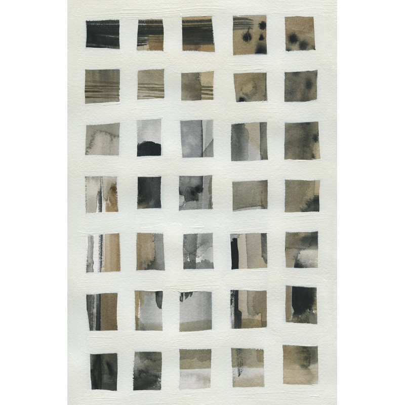 «Euodia Grid Of Grit II» sur toile par Grace Popp, H 18 po x l 12 po