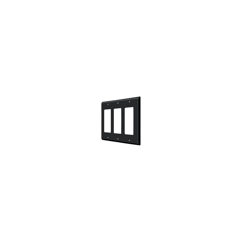 Deltana SWP4740U19 Switch Plate, Triple Rocker in Paint Black
