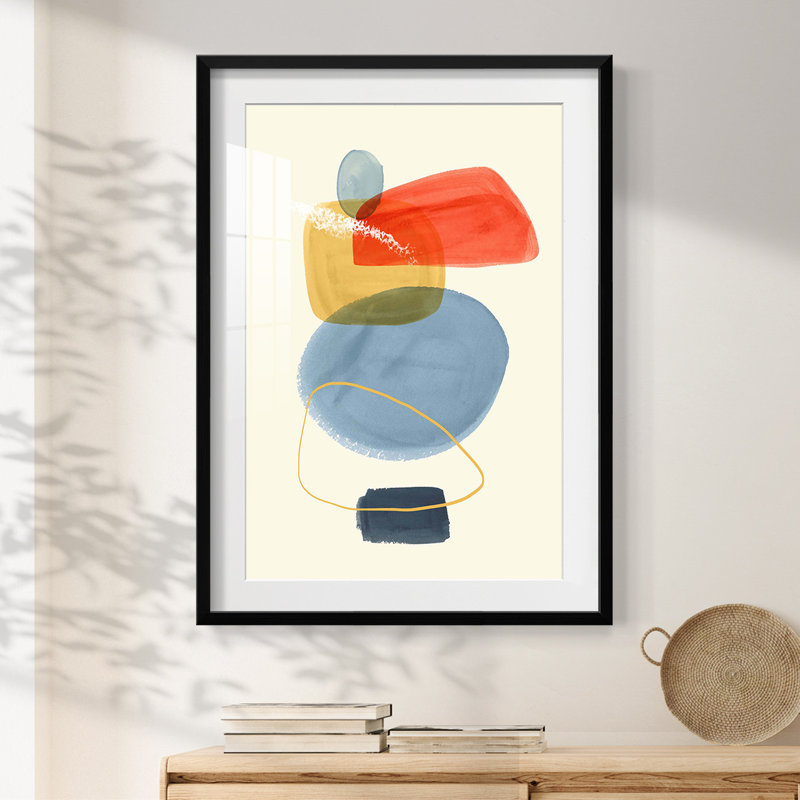 Ensemble de couleurs vives I - impression encadrée, H 28,5 po x l 20,5 po, Noir