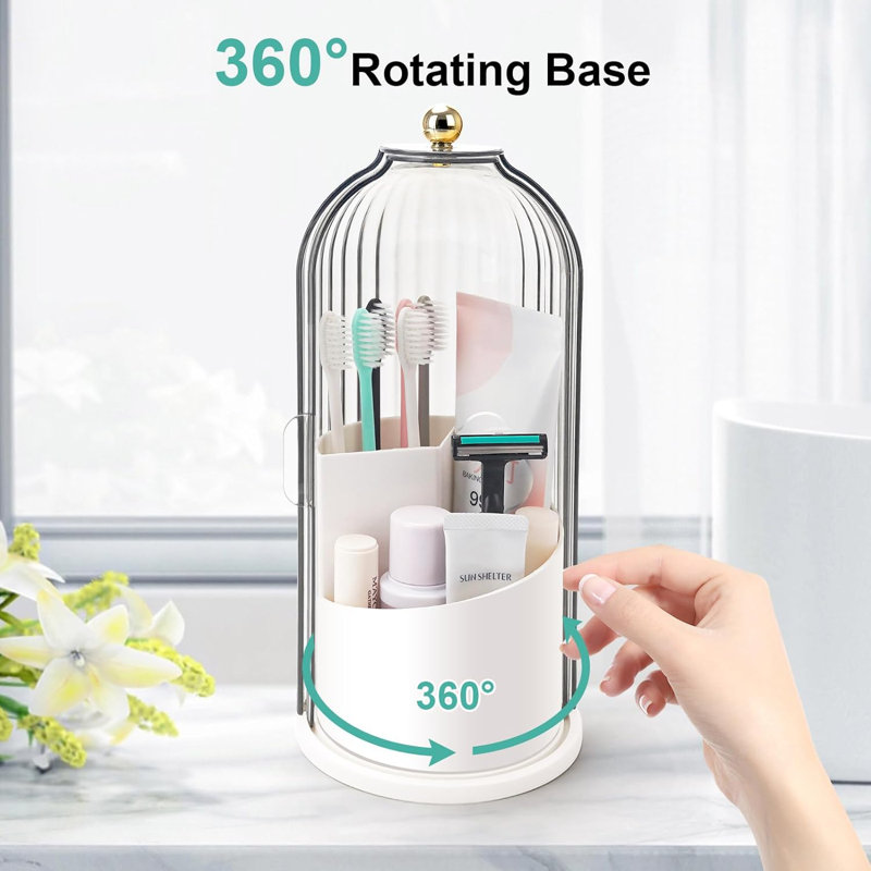 Comptoir de salle de bain rotatif à 3 fentes