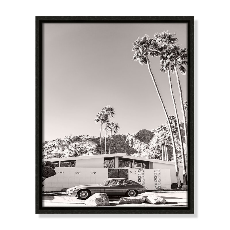 Palm Springs Ride; Imprimé par Young, H 15,5 po x l 12,5 po, Flottant espresso