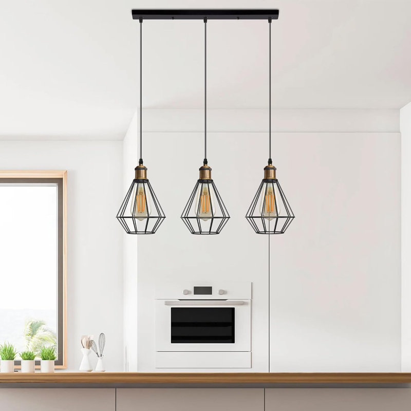 3 - Light Black Pendant, No