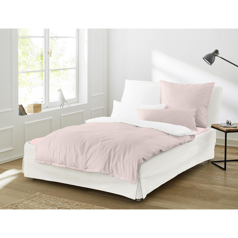 Varia Reversible Duvet Cover Set, Single - 1 Pillowcase (80 x 80 cm), Pink
