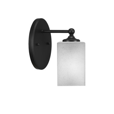 Applique murale Capri avec verre carré en mousseline de 4 po