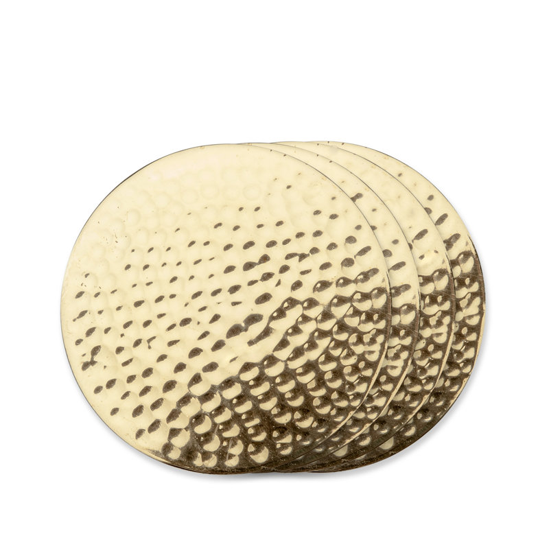 Hammered Brass Coasters