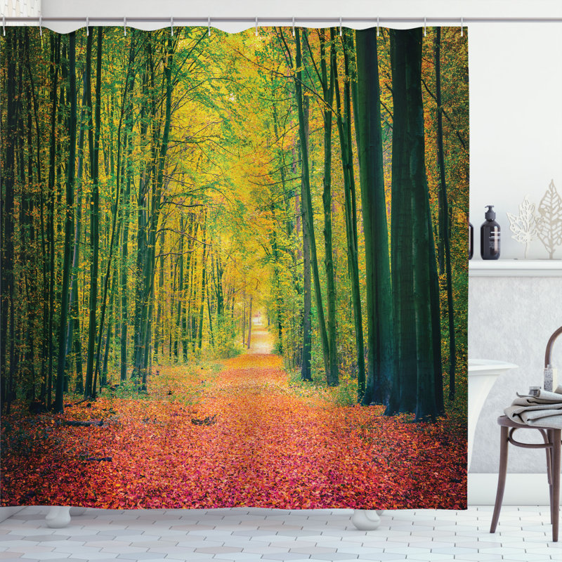 Shower Curtain with Hooks Included, 70" H x 69" W