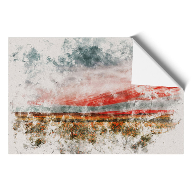 Meadow in South Africa Watercolour - Frameless Print, 21cm H x 30cm W x 0.1cm D