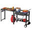 Poêle au propane extérieur à 2 brûleurs de 150 000 BTU avec table de travail pliable et roues pour la cuisine extérieure