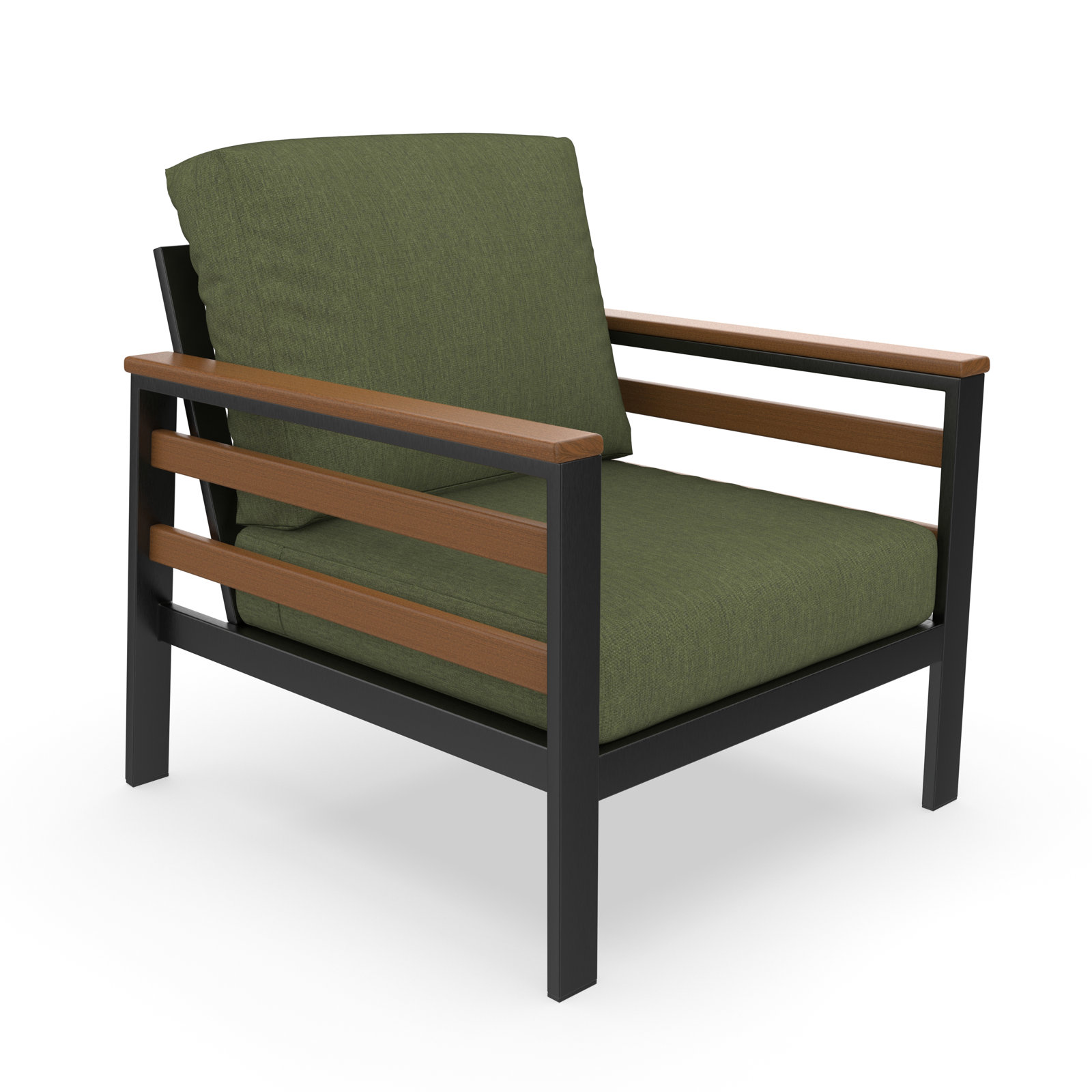 Townsend Sunbrella® Patio Lounge Chair, Sunbrella Canvas Fern, Brown