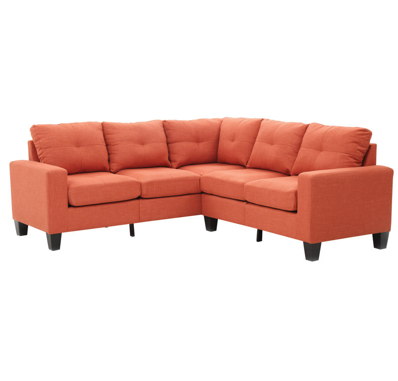 Canapé modulaire pour salon Furniture, Mélange de lin orange