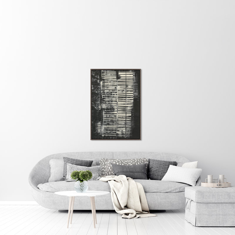 «Beneath Warmth I» par David Erickson, peinture sur toile à cadre flottant, H 44,75 po x l 31,75 po, Image au pinceau gel