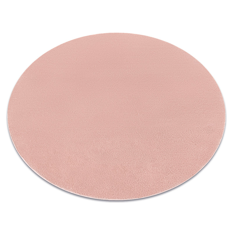 Pacificia Solid Colour Area Rug, Pink, Around 60cm