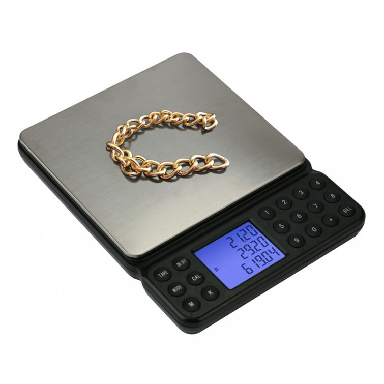 American Weigh Scales Pocket Weight Scale Stainless Steel Surface