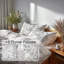 Ensemble de literie moderne de 5 pièces - Ensemble de housse de couette et de coussins White Toile Breeze-124289934