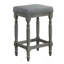 Tabourets de comptoir en bois rustique avec siège rembourré et garniture cloutée (ensemble de 2)-1960460181-1960460180