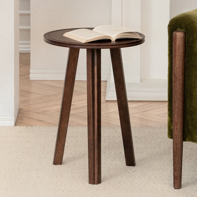 Chrisalynn Solid Wood Round End Table