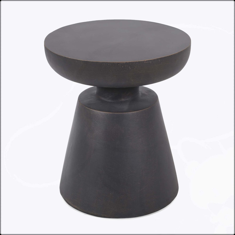 Table d'appoint d'extérieur en béton léger au design moderne et polyvalente pour la décoration intérieure et extérieure