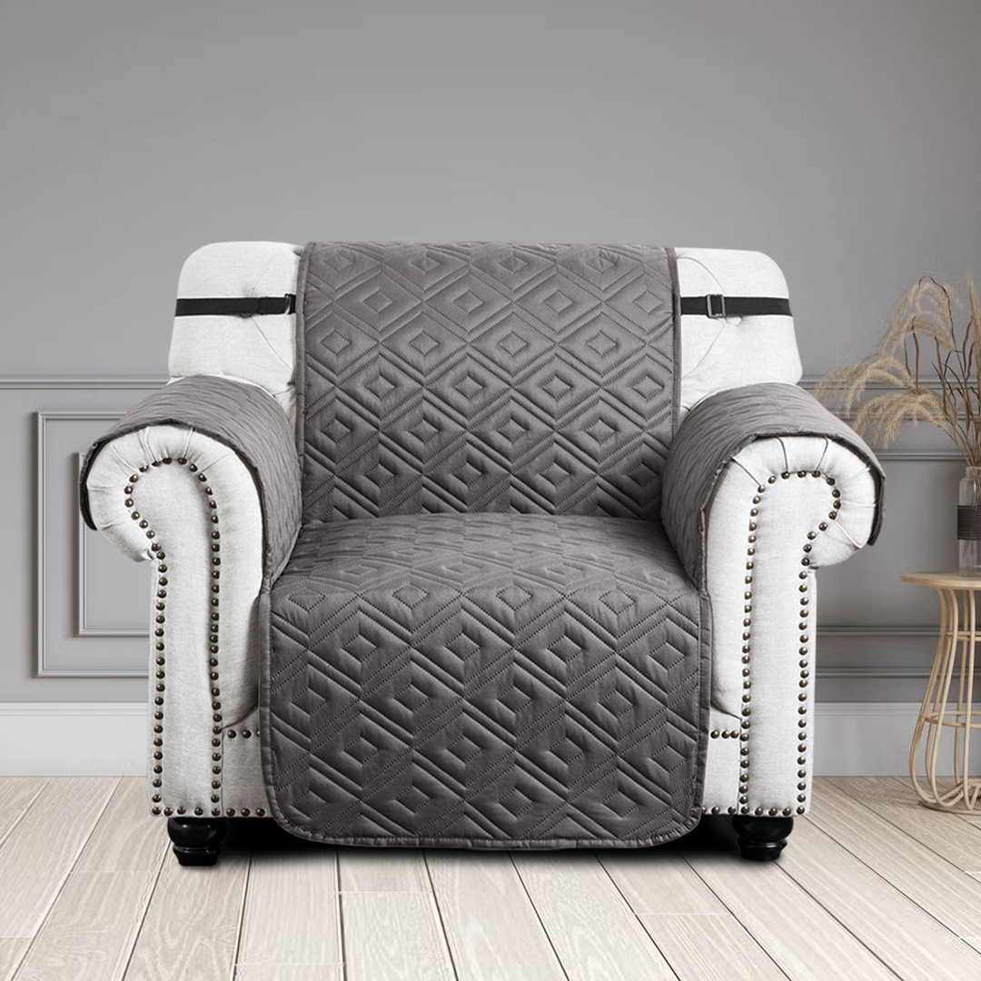 Waterproof Reversible Quilted Sofa Cover with Adjustable Straps