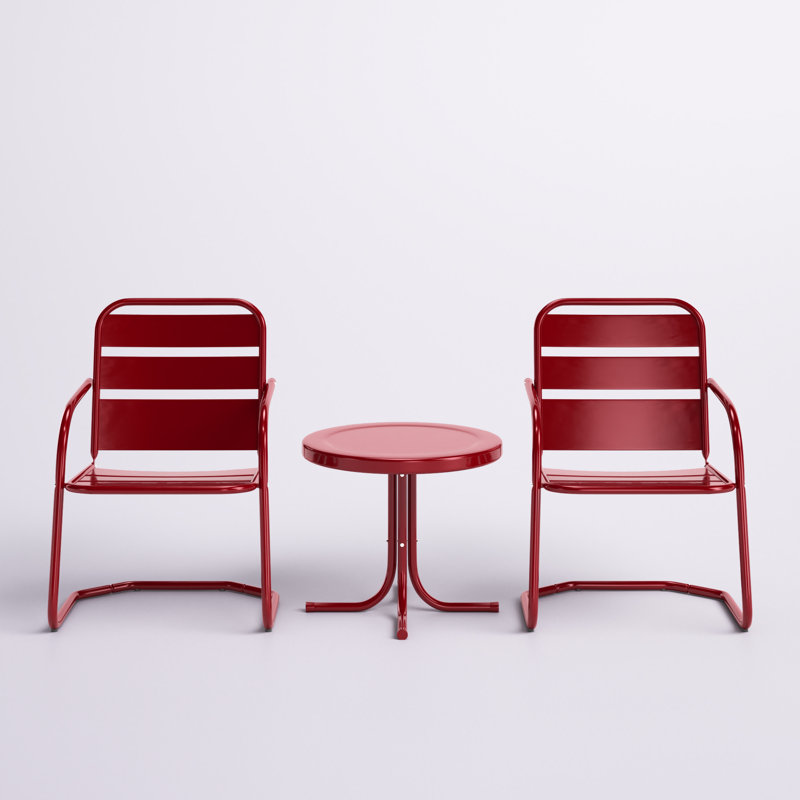 Burley 3 Piece Seating Group, Red