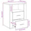 35cm W Manufactured Wood Bedside Table-469202652