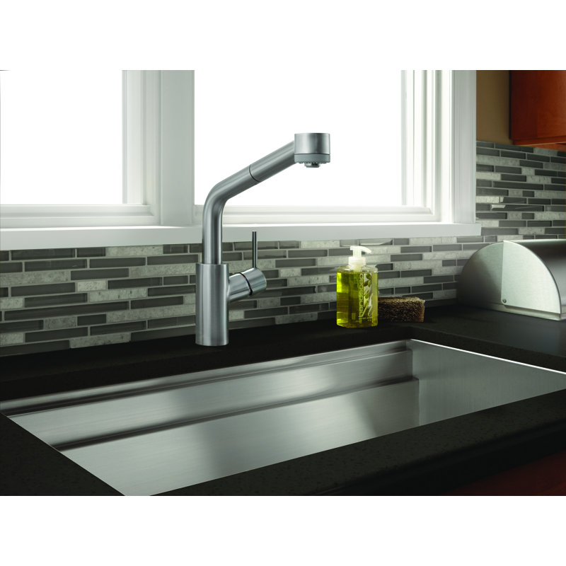 Talis S Pull Out Touch Single Handle Kitchen Faucet, Steel Optik